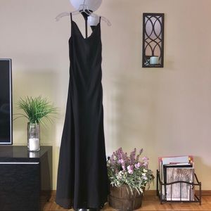 Black Open Back Maxi Dress